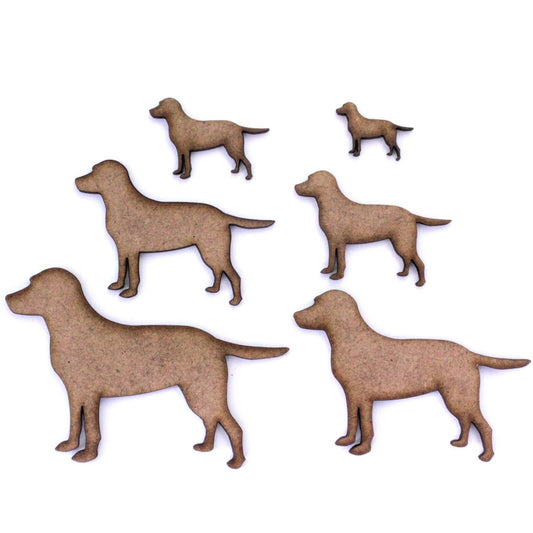 Labrador Retriever Craft Shapes, 2mm MDF Wood. Dog, Pet, Animal
