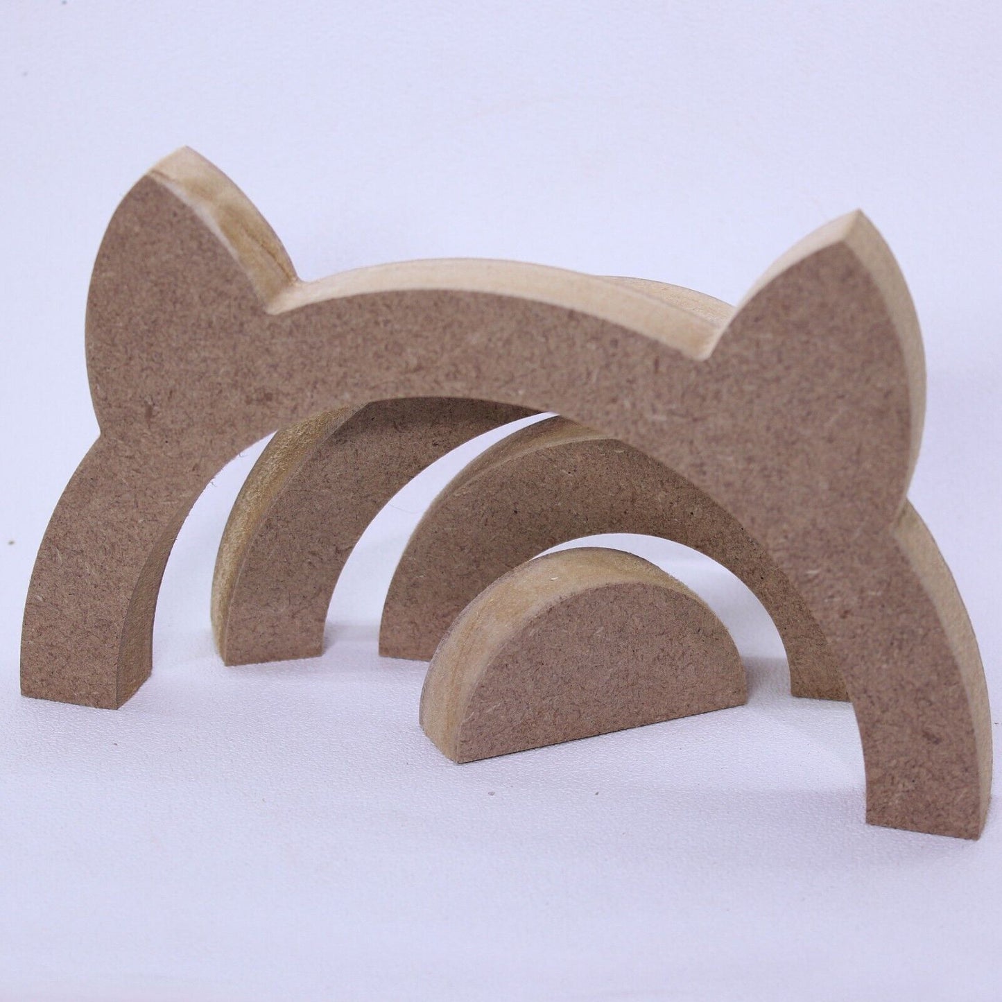Cat Ears Stacker, 18mm MDF, Stacking, Stack, Rainbow, Nursery Decoration Crafts