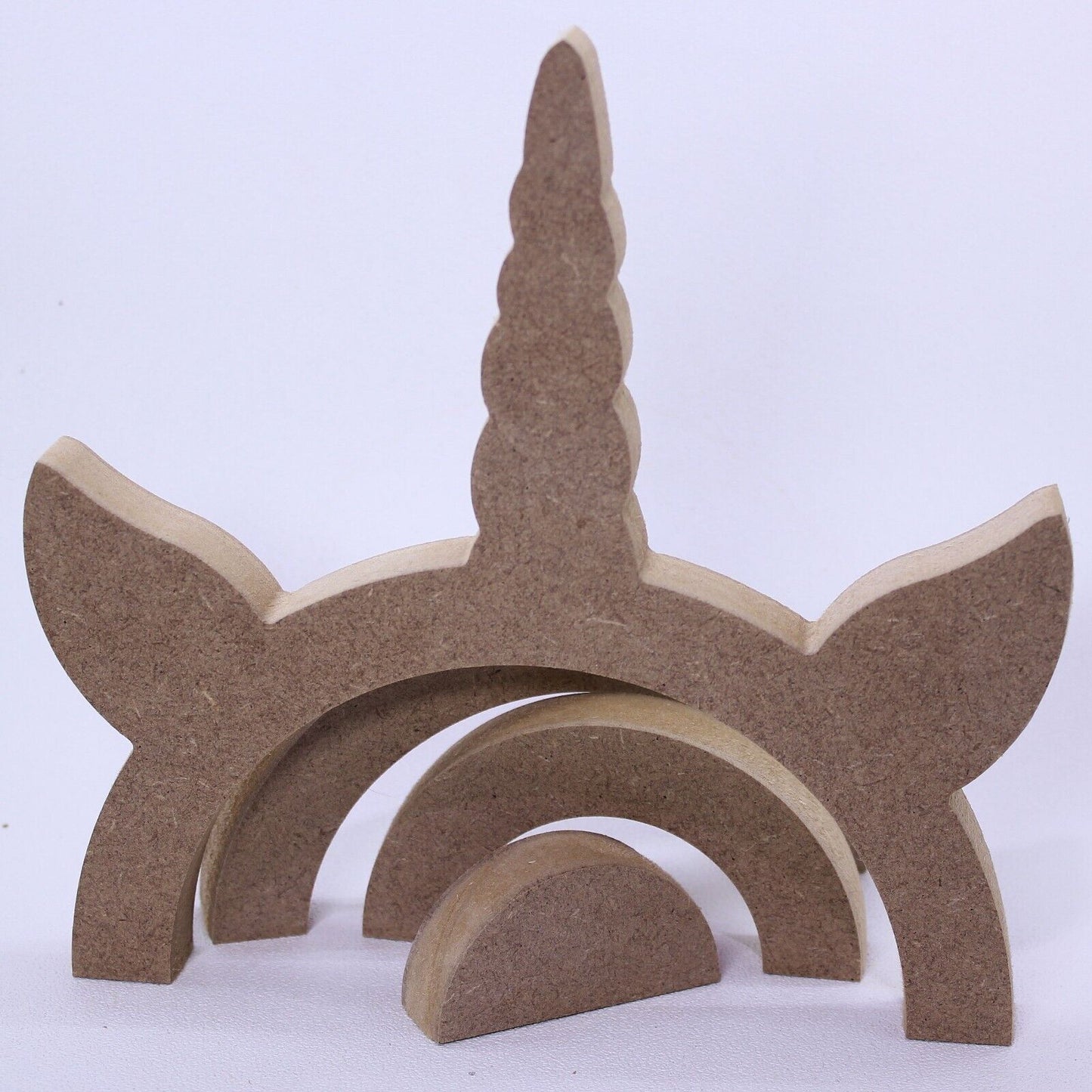 MDF Free Standing Unicorn Stacker, 18mm MDF, Stacking, Stack, Rainbow, Nursery