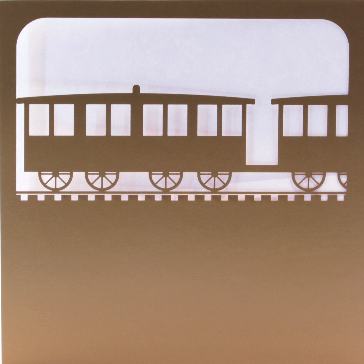 Laser Cut Gold Train Birthday Card - Trains / Vehicles