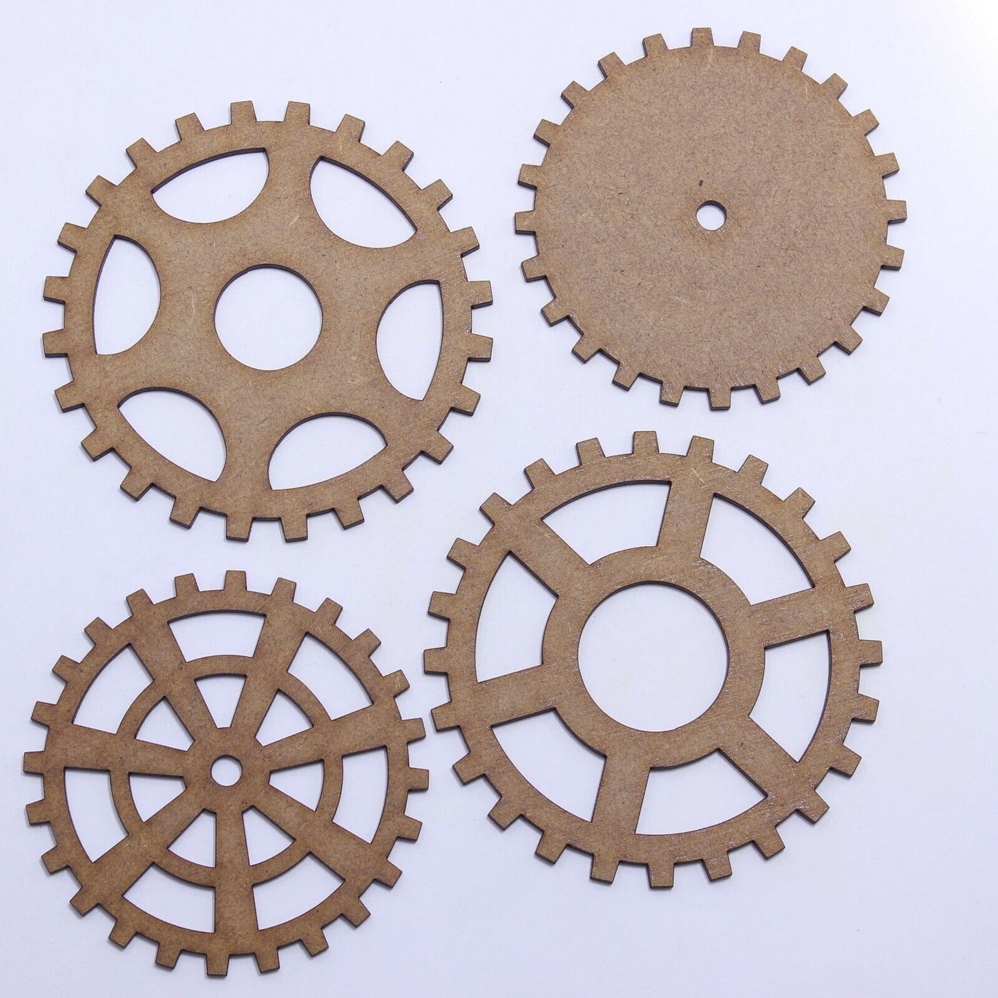 Mixed MDF Cog Shape Bundle. Pack of 20. Steampunk mixed media snip art project,