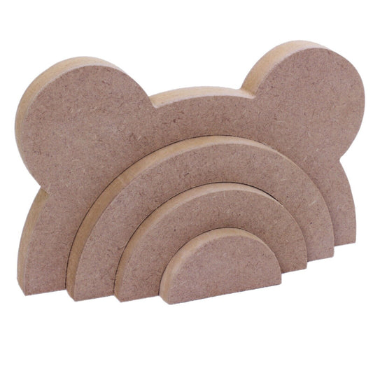Bear Ears Stacker, 18mm MDF, Stacking, Stack, Rainbow, Nursery Decoration, Decor
