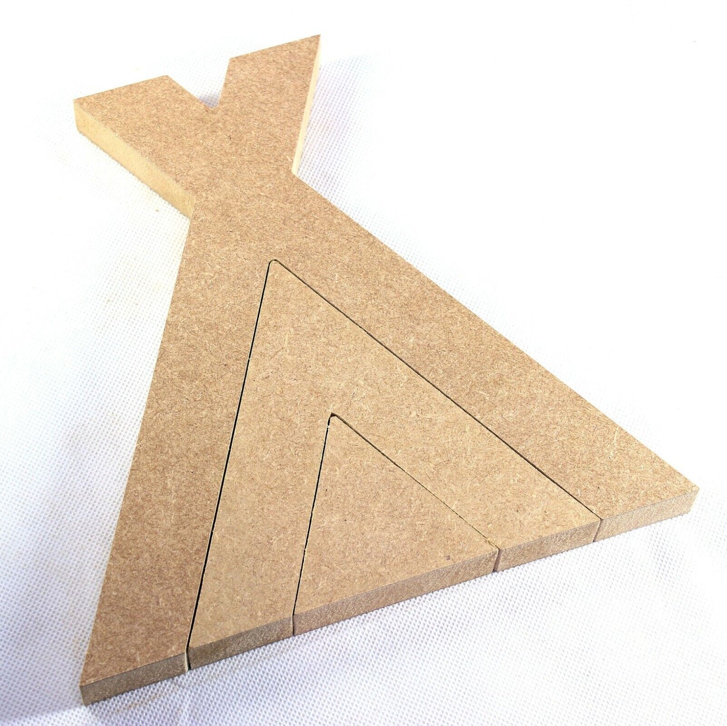 MDF Free Standing Teepee Block Group, 18mm MDF, Stacking, Wigwam, Stack