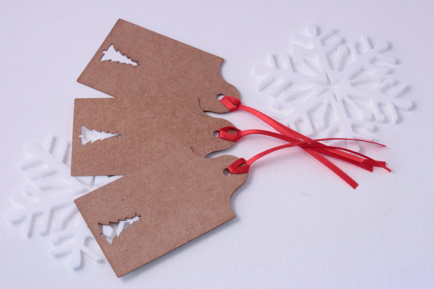 Christmas Tree Gift Tag - Kraft Card - Lasercut, Hand Made