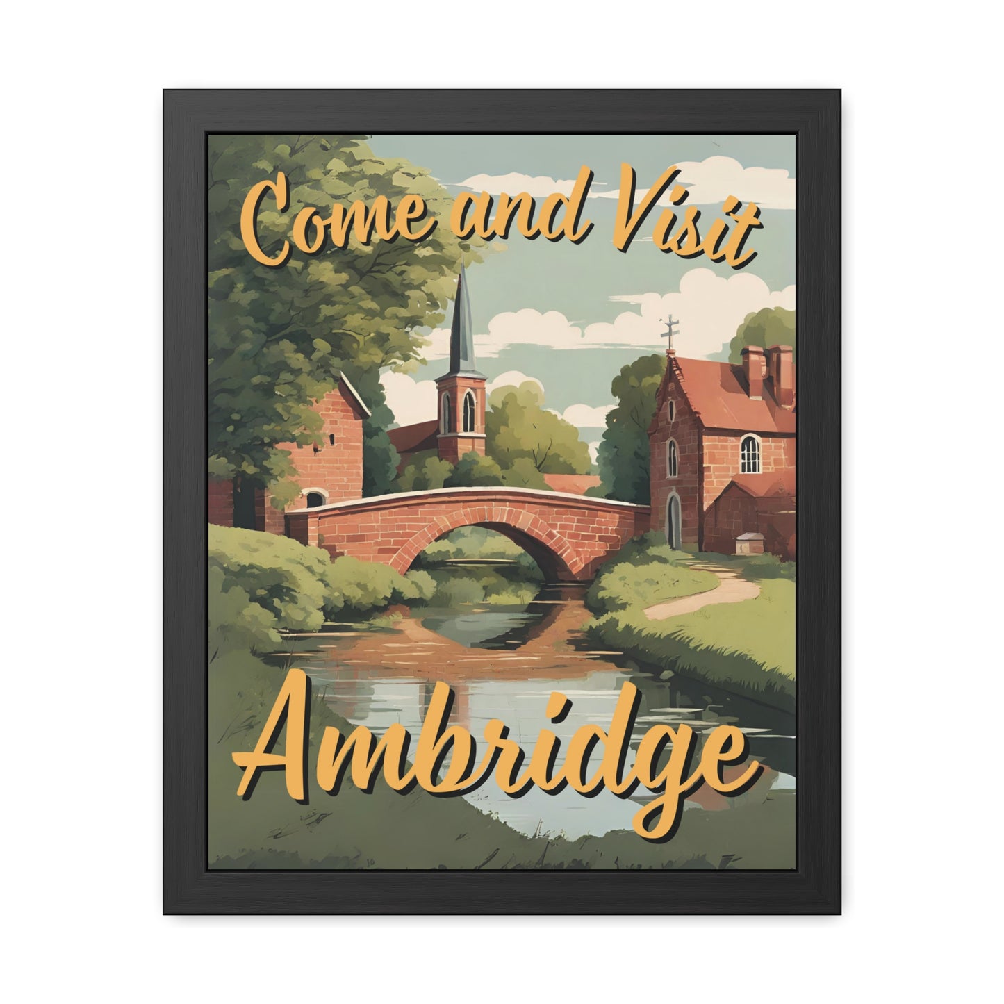 Come and Visit Ambridge Framed Tourist Poster