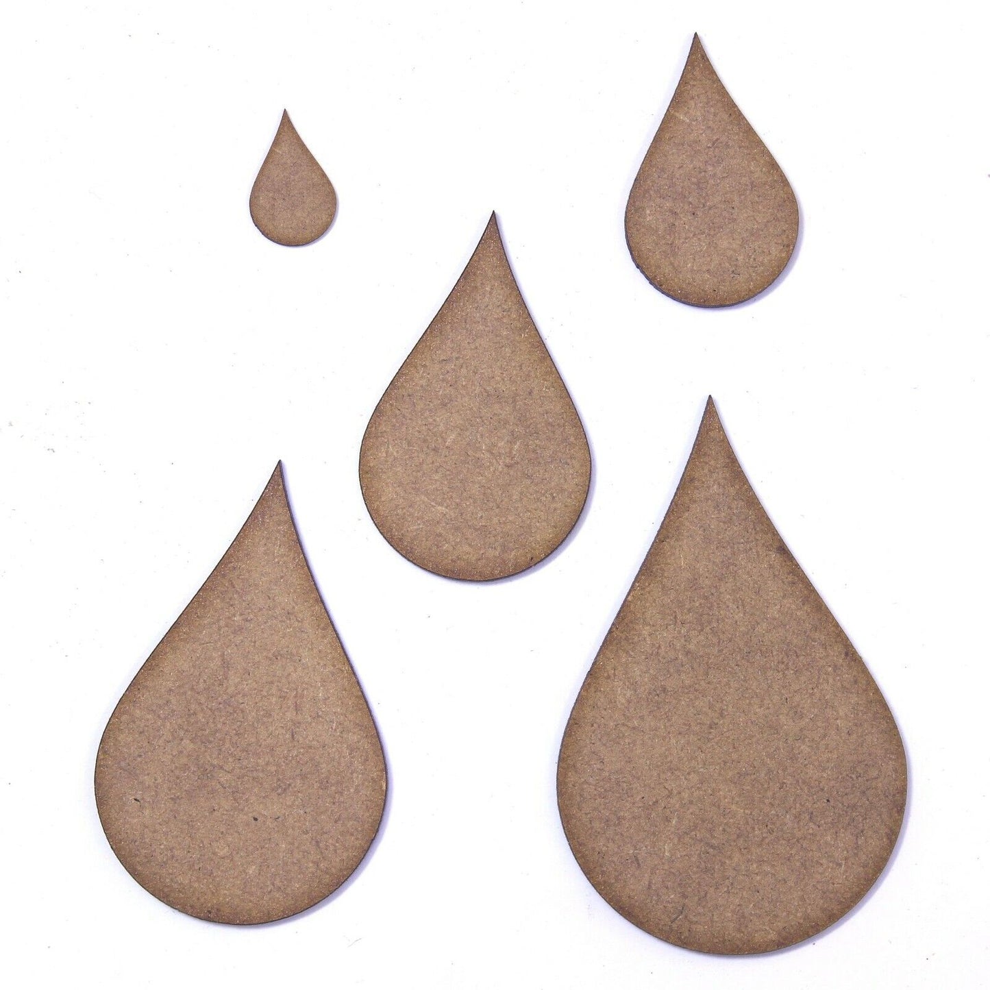 Water Drop Craft Shape, Various Sizes, 2mm MDF Wood. Droplet, Rain, Raindrop