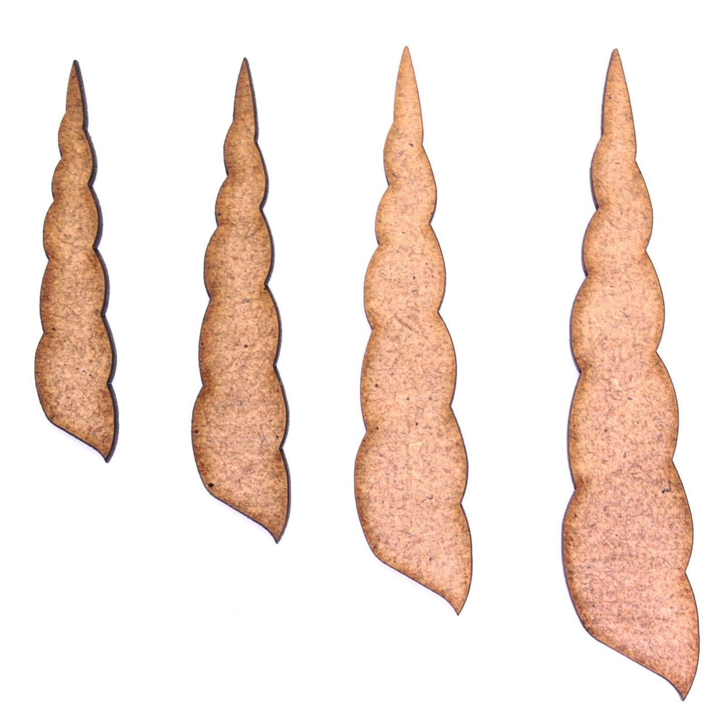 Unicorn Horn Craft Shape, Various Sizes, 2mm MDF Wood. Mythical, Fairytale