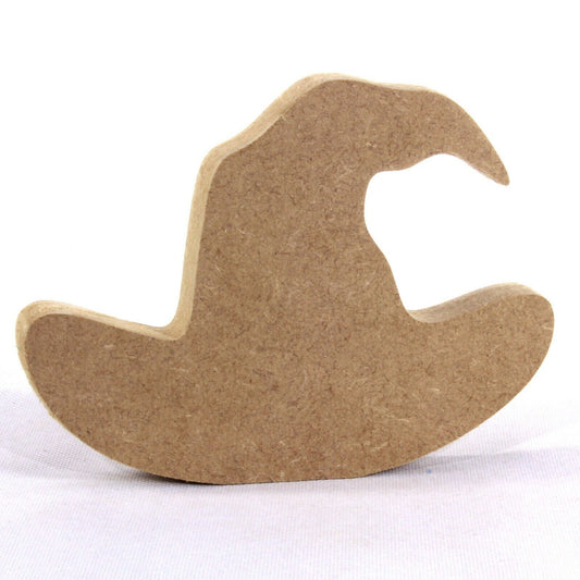 Free Standing 18mm Witch Hat MDF Craft Shape. 10cm to 30cm. Halloween, Spooky