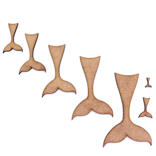 Mermaid Tail Craft Shape Blank Base, Various Sizes, 2mm MDF. Fish Folklore, Myth