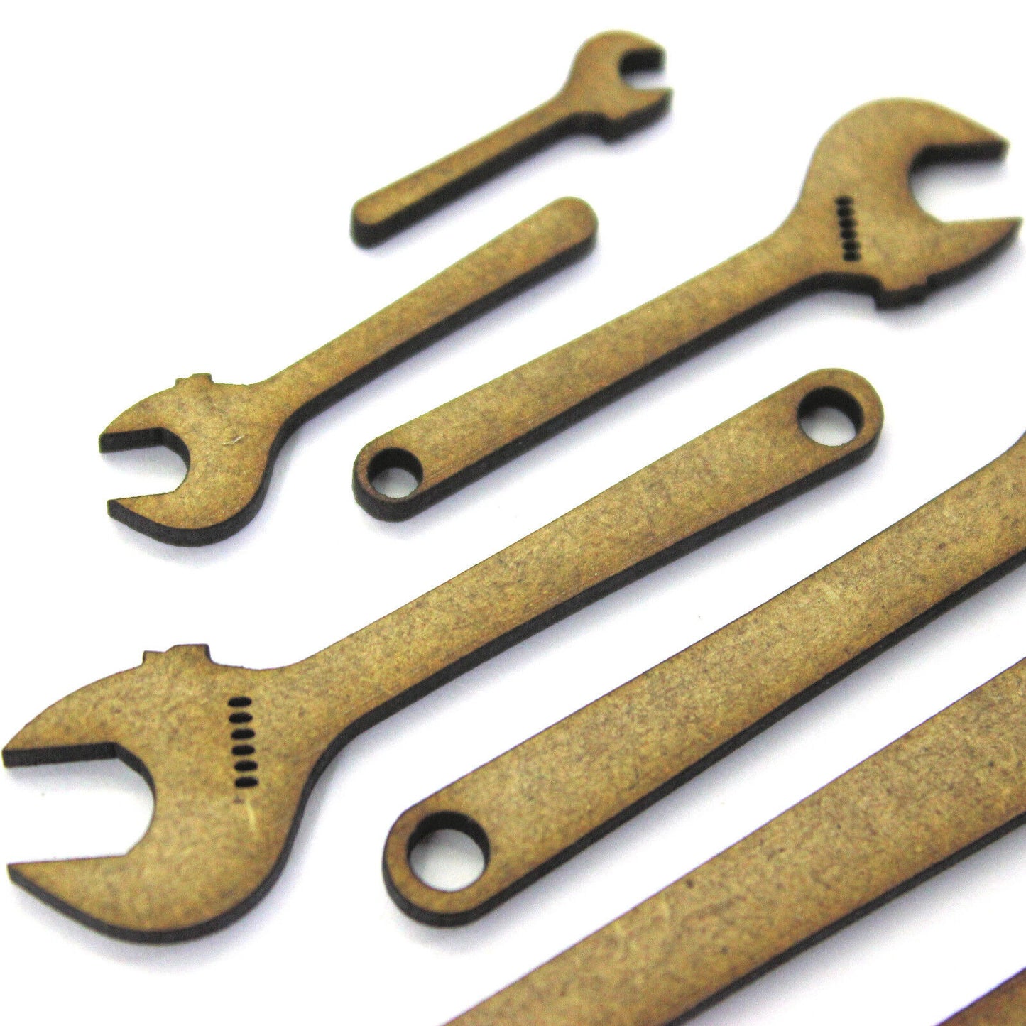 Adjustable Spanner Craft Shapes, Embellishments, 2mm MDF Tool crescent wrench