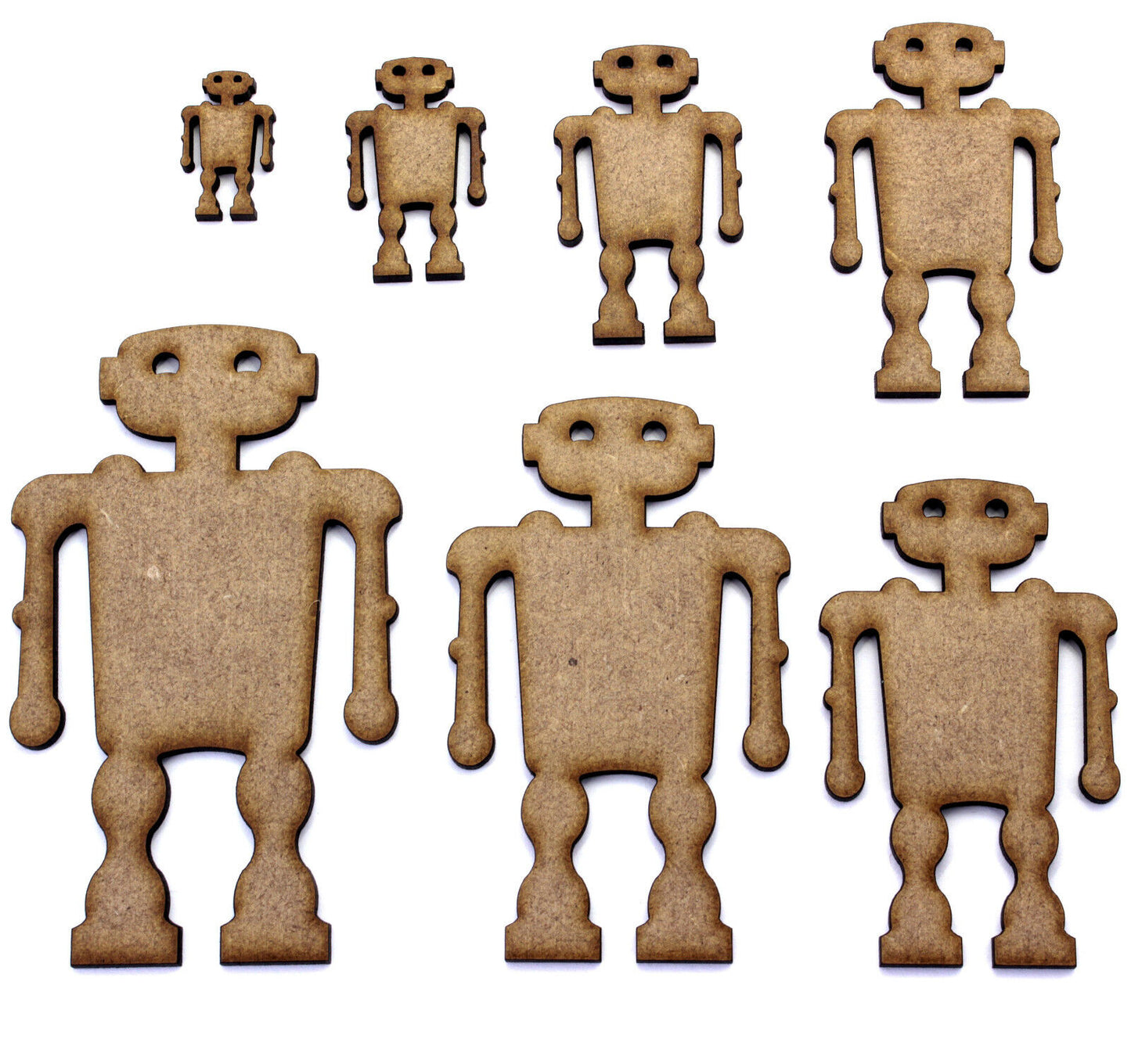 Robot / Droid Craft Shapes, Embellishments, Tags, Decoraions. 2mm MDF Wood