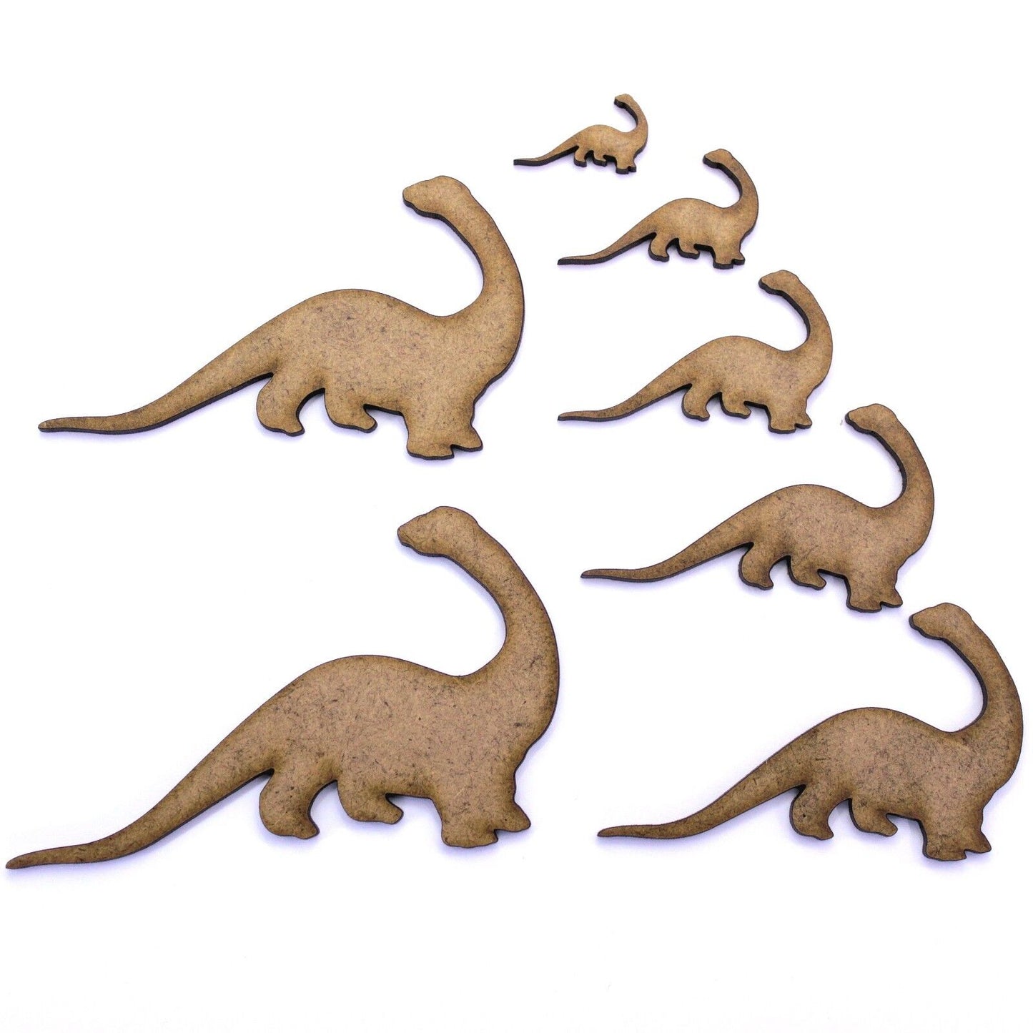 Brachiosaurus Dinosaur Craft Shape, Various Sizes, 2mm MDF Wood. Prehistoric