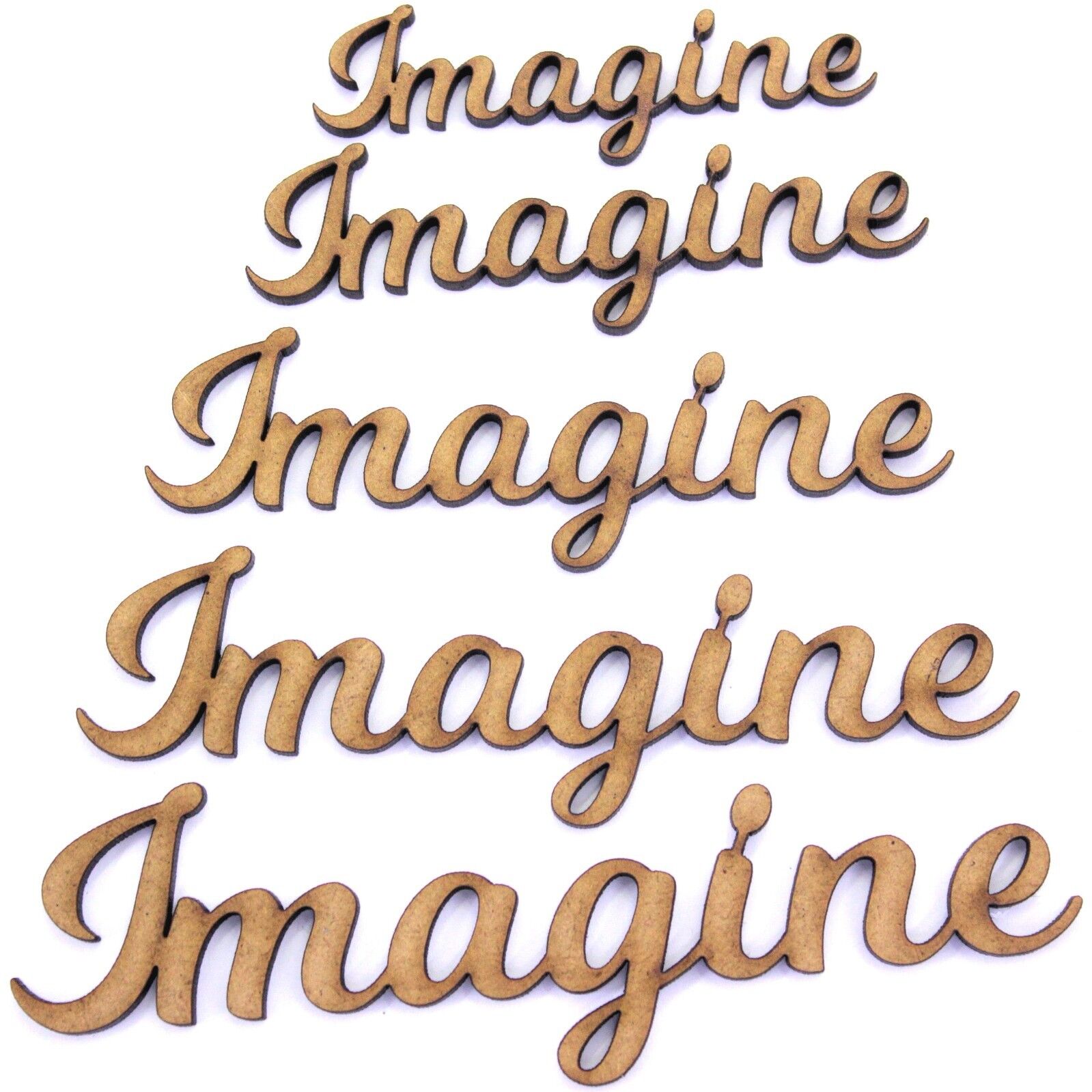 Imagine Word Imagine Word Craft Shape, Various Sizes, 2mm MDF Wood. Joined Letterin ...