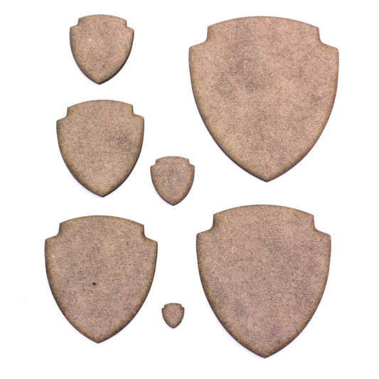 Paw Patrol Shield Craft Shape Blank, Various Sizes, 2mm MDF Wood. Mixed Media