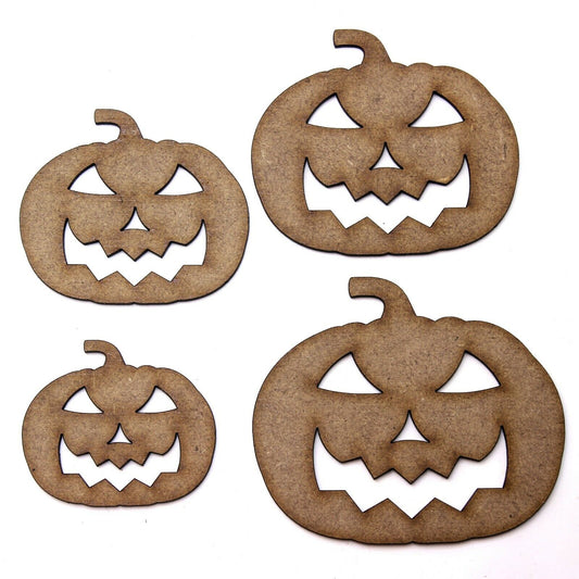 Pumpkin Craft Shape, 2mm MDF Wood. Halloween, Jack O Lantern. 5cm to 20cm.