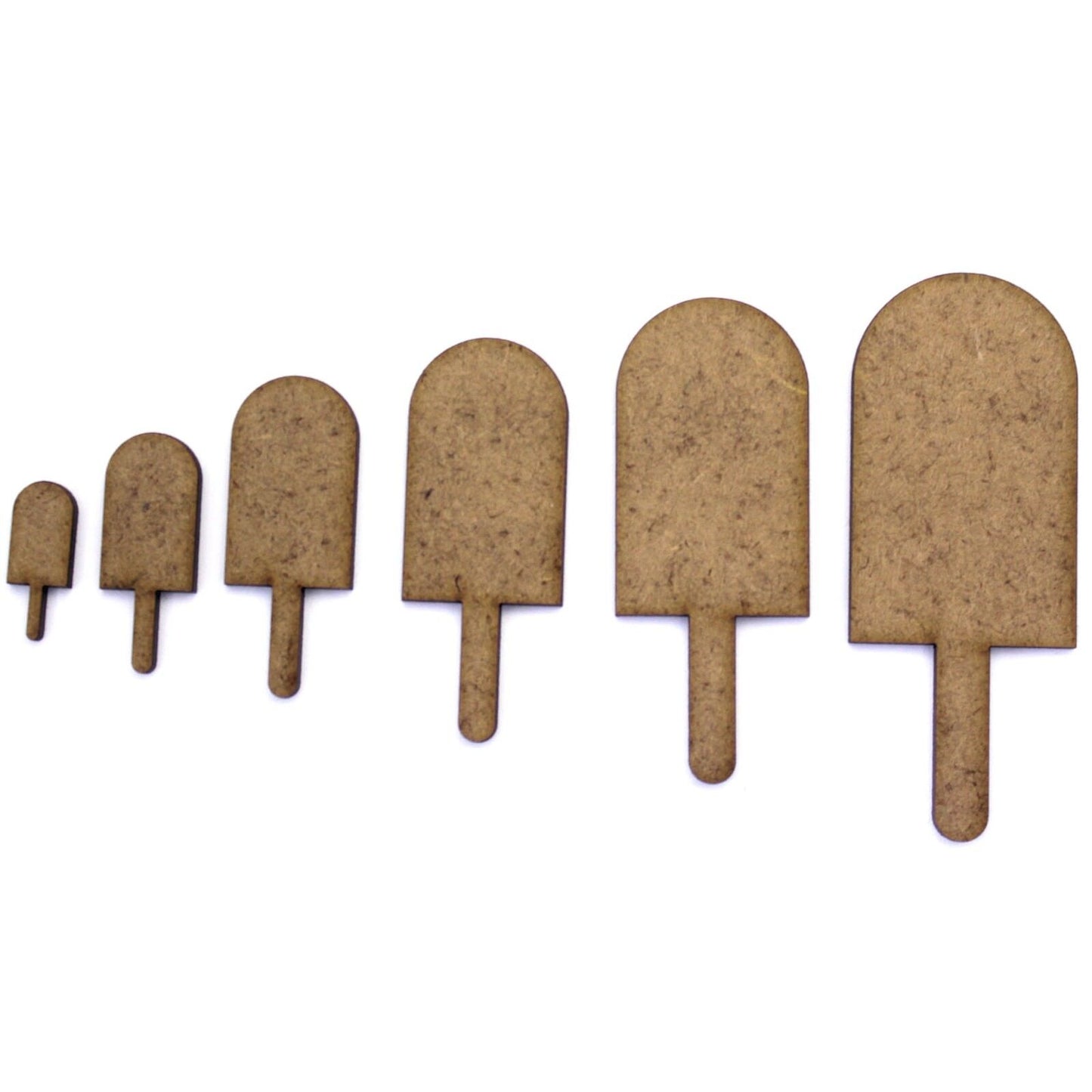 Ice Lolly Craft Shape, 2cm to 20cm. 2mm MDF Wood. Beach Seaside Summer Holiday