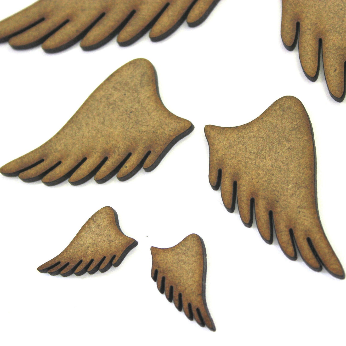 Angel Wings Craft Shapes (Pair), Embellishments, Decorations, 2mm MDF Wood,