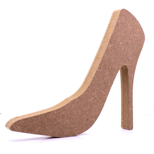 Free Standing 18mm MDF Stiletto Shoe Craft Shape 10cm to 30cm. Party, Hen Night