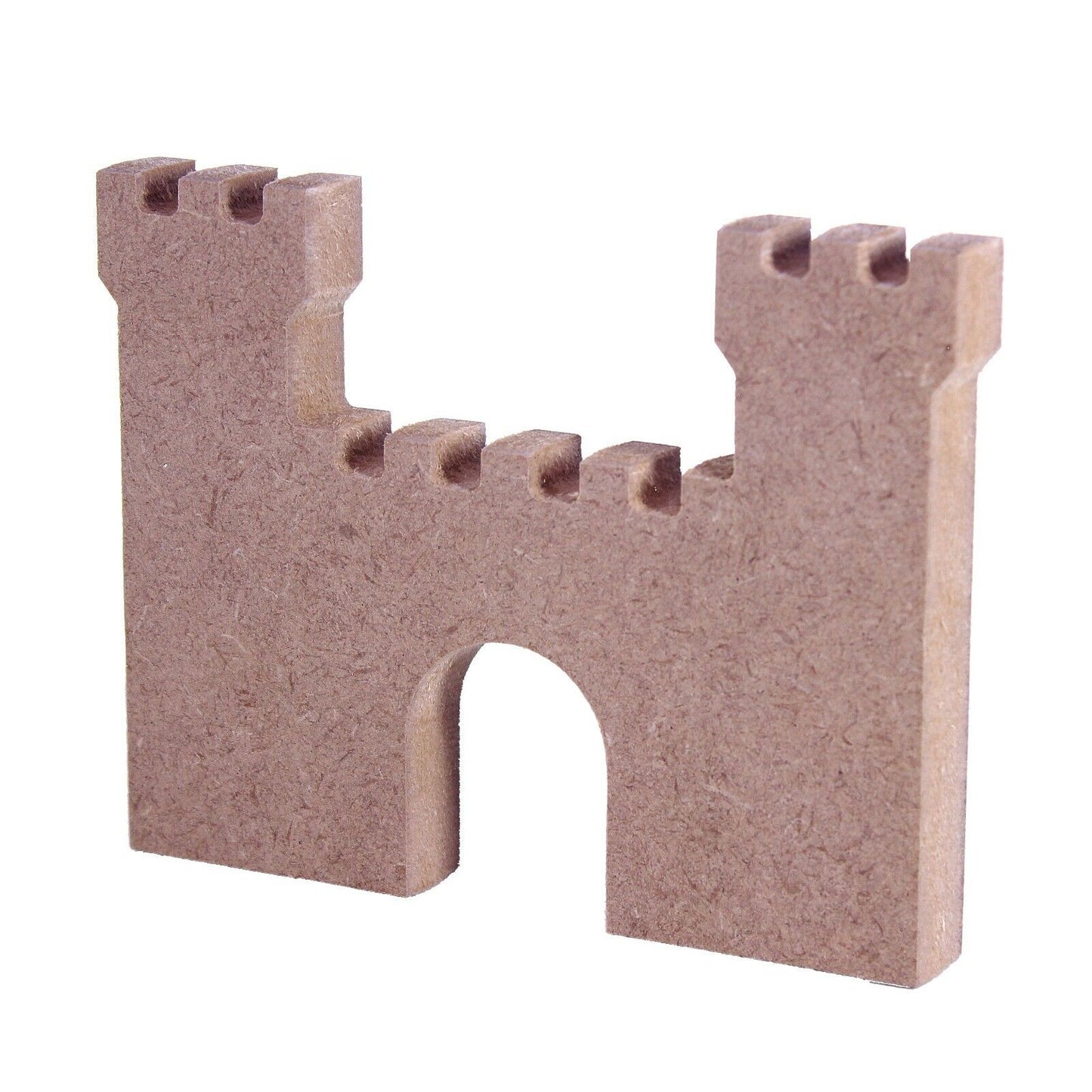 Free Standing 18mm MDF Castle with Door-Hole Craft Shape. 10cm to 30cm. Knight