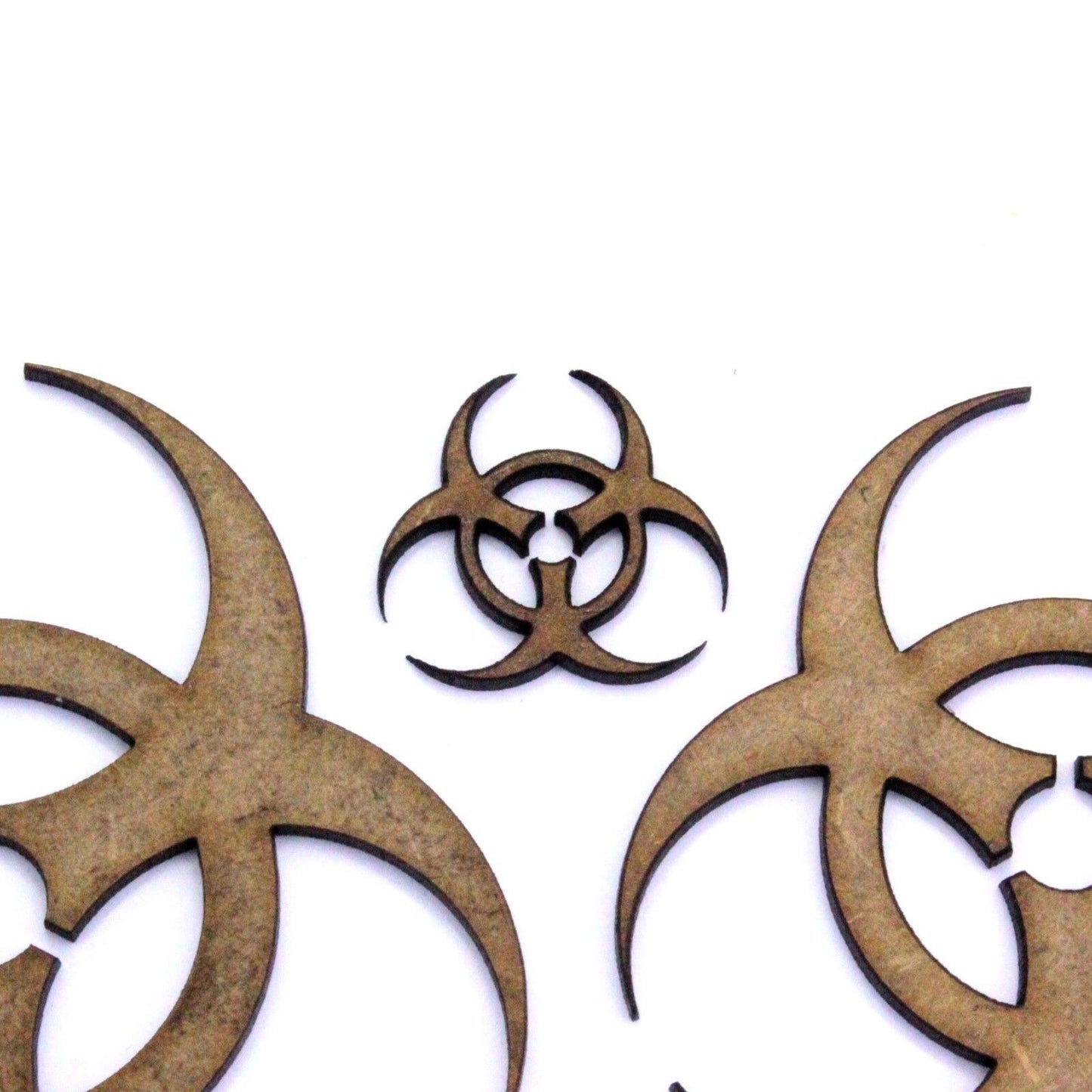 Biohazard Symbol Craft Shape, Various Sizes, 2mm MDF Wood. Chemical, Environment
