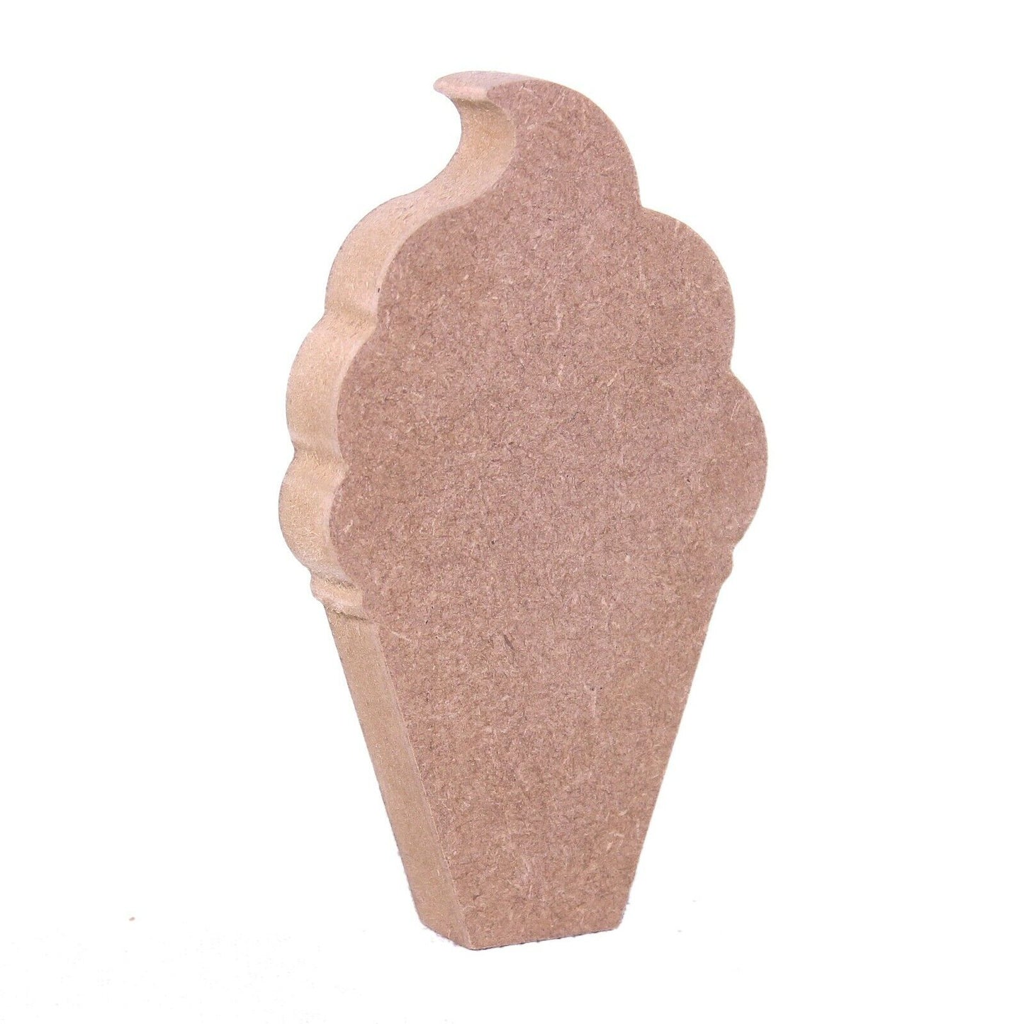 Free Standing 18mm MDF Ice Cream Craft Shape. 10cm to 30cm. Summer, Seaside, Sun