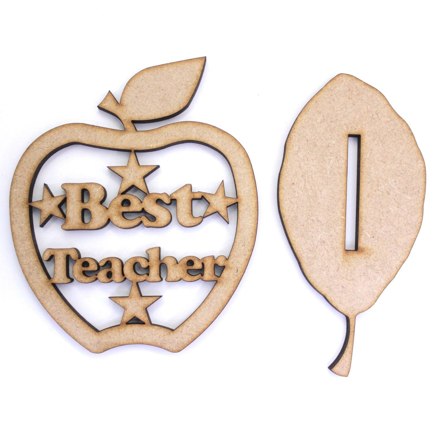 Best Teacher Stand / Hanger Apple shape with Leaf shape base. 4mm MDF Gift