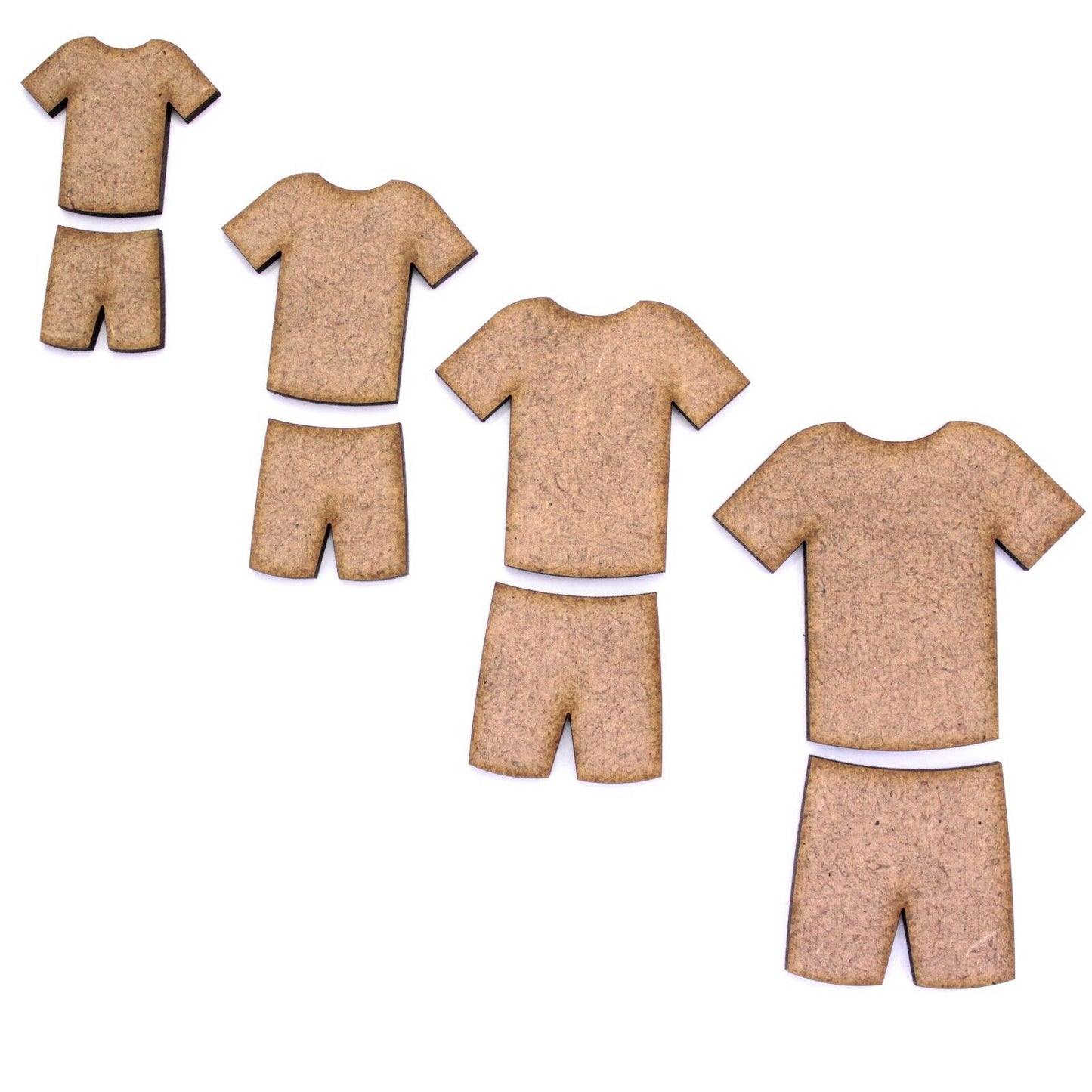 Football Kit Craft Shape, 4cm to 20cm. 2mm MDF. FIFA Sports World Cup Soccer