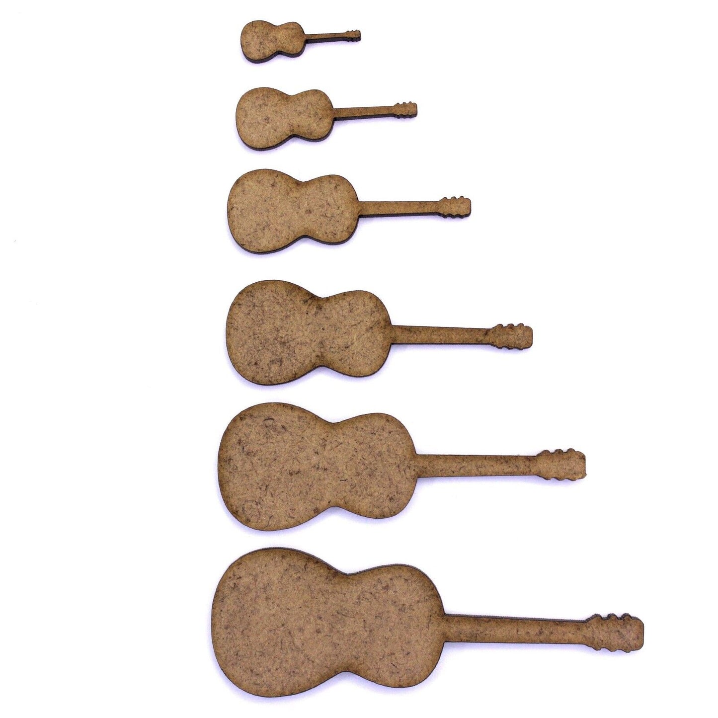 Acoustic Guitar Craft Shape, Various Sizes, 2mm MDF Wood. Music Instrument, band