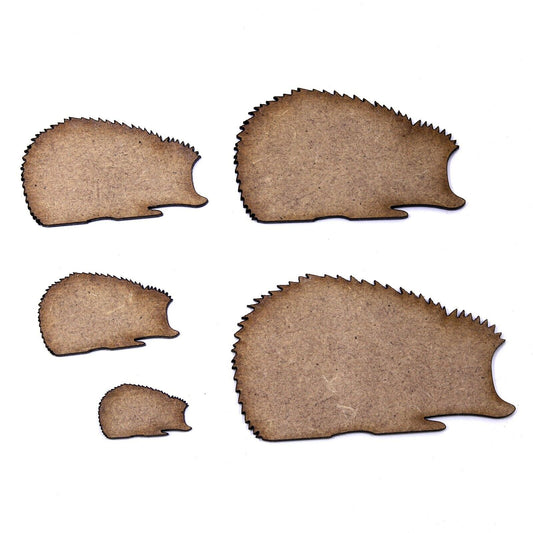 Hedgehog Craft Shape, 2cm to 20cm. 2mm MDF Wood. Garden, Woodland, springwatch