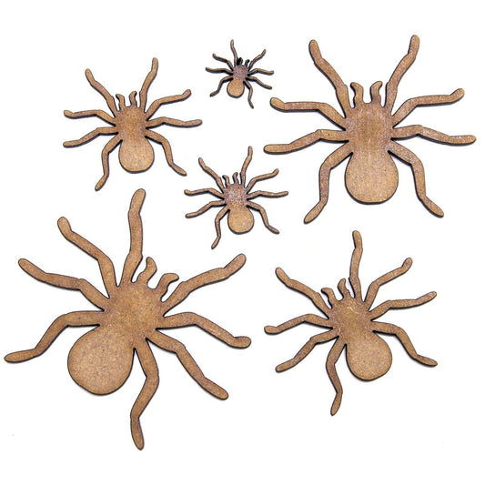 Spider Craft Shape Hollow Frame, Various Sizes, 2mm MDF. Tarantula, Halloween