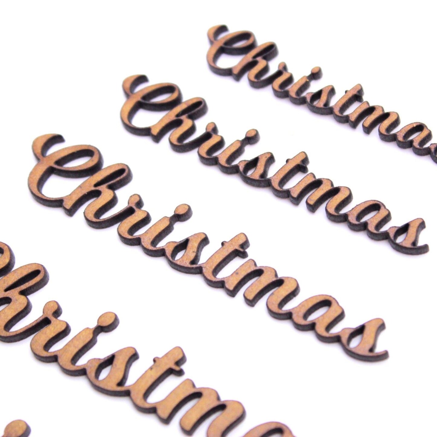 Christmas Word Craft Shape, Various Sizes, 2mm MDF Wood. Joined Lettering