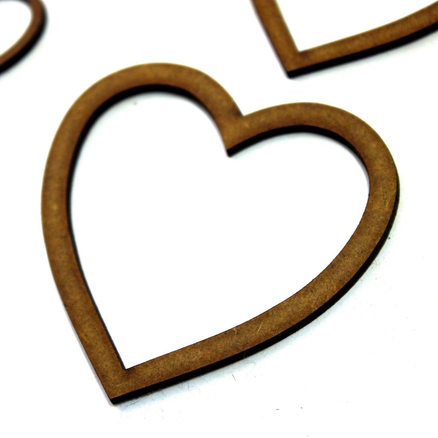 Hollow Heart Craft Shape, Various Sizes, 2mm MDF Wood. Valentine, Frame, Love