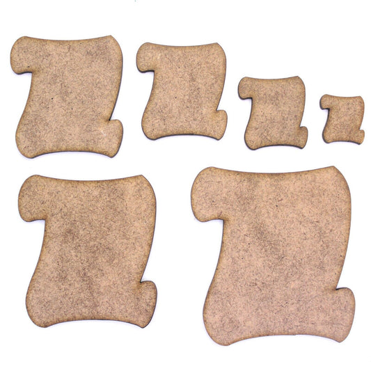 Scroll Craft Shape, Various Sizes, 2mm MDF. Pirate, Graduation