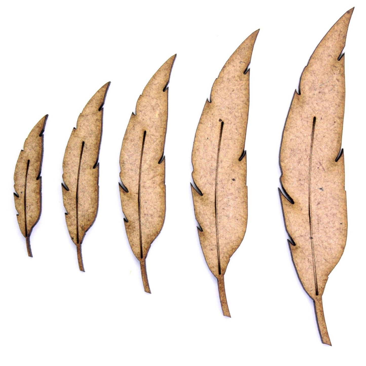 Feather Craft Shape, Various Sizes, 2mm MDF Wood. Bird, Quill. Mixed Media Art