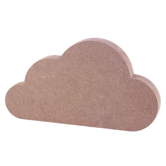 Cloud with Flat Bottom Craft Shape Free Standing 18mm MDF. 10cm to 30cm Sizes