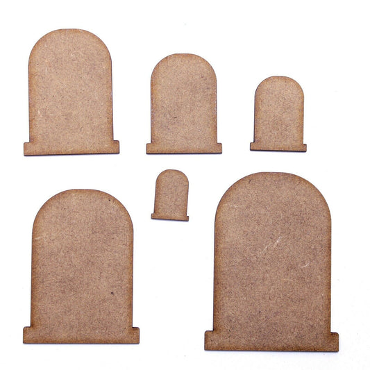 Gravestone Craft Shape, 2cm to 20cm. 2mm MDF Wood. Halloween, Grave, Coffin