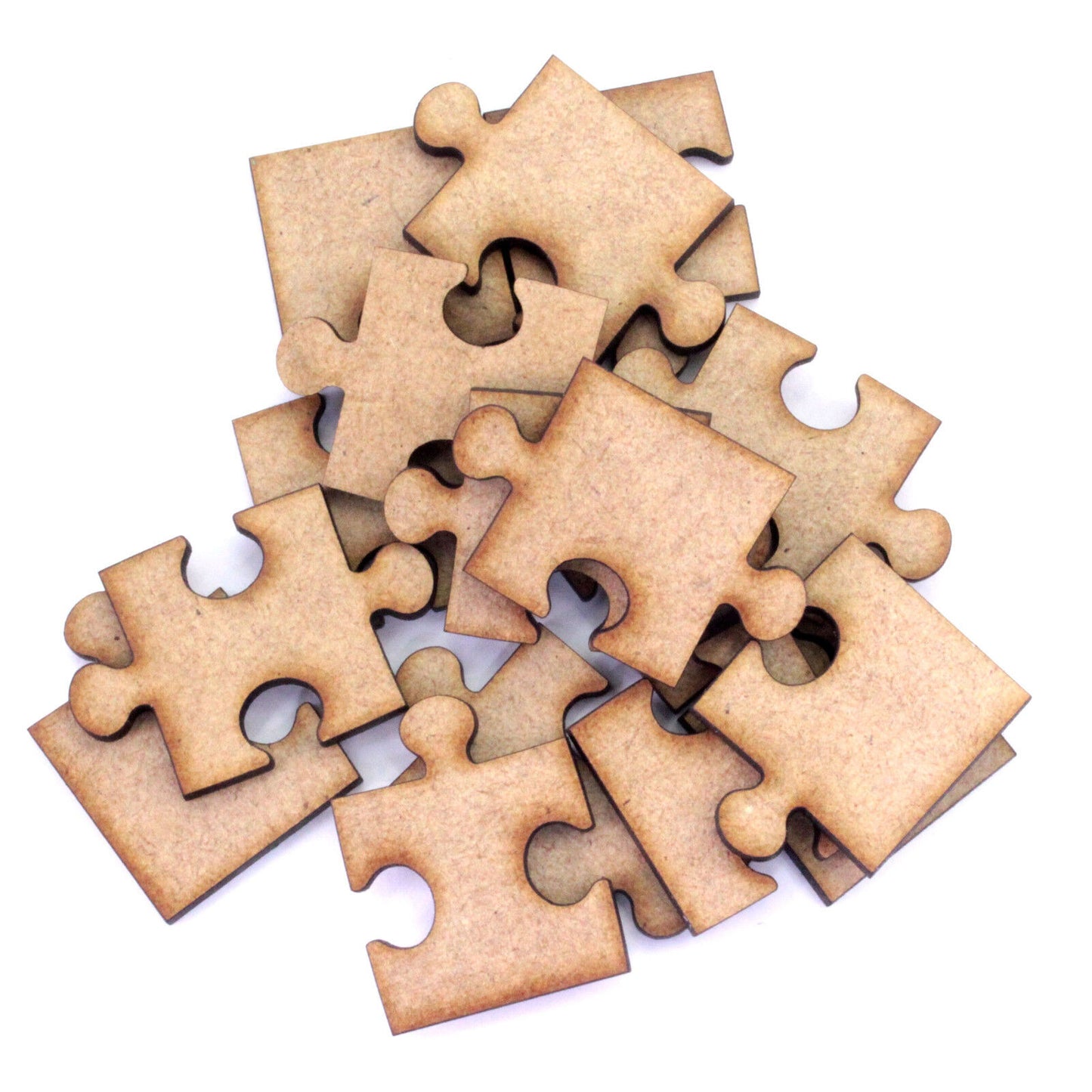 Jigsaw Piece Square MDF Craft Shapes. 4 Puzzle Size Options. Cut From 2mm MDF