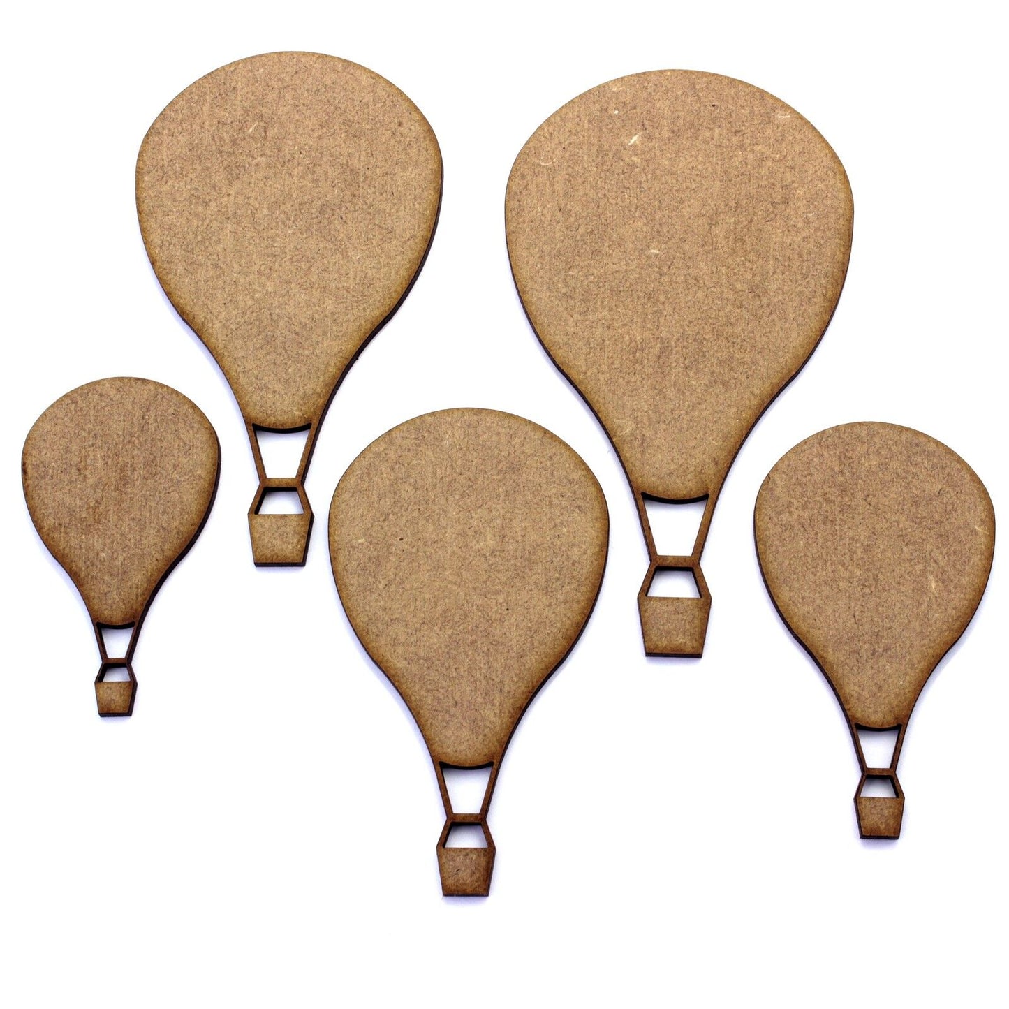 Air Balloon Craft Shapes. Various Sizes 20mm - 200mm. 2mm MDF Wood Laser Cut