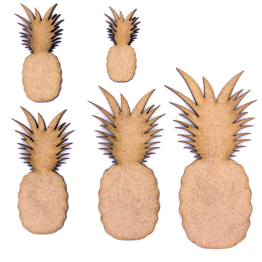 Pineapple Craft Shape, Various Sizes, 2mm MDF Wood. Fruit