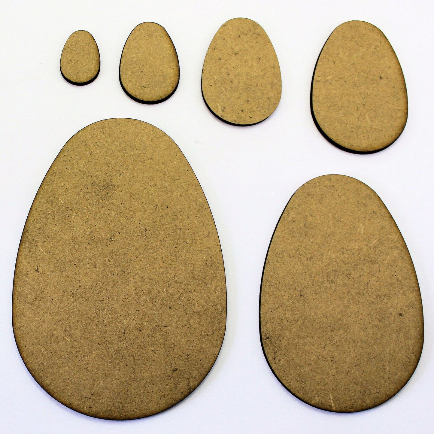 Easter Egg Craft Shapes, Embellishments, Tags, Decorations, 2mm MDF Wood