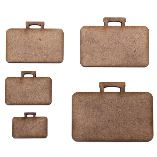 Suitcase Craft Shape, Various Sizes, 2mm MDF Wood. Briefcase, Holiday, Summer