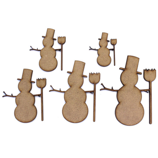 Snowman Craft Shapes. Various Sizes 40mm - 200mm. 2mm MDF. Christmas, holidays