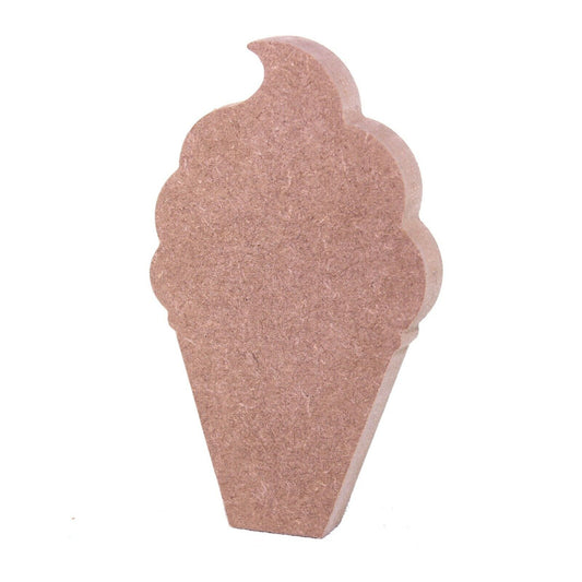 Free Standing 18mm MDF Ice Cream Craft Shape. 10cm to 30cm. Summer, Seaside, Sun