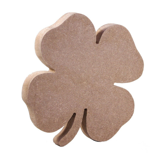 Free Standing 18mm MDF Clover Craft Shape Various Sizes. Luck, St Patrick Irish