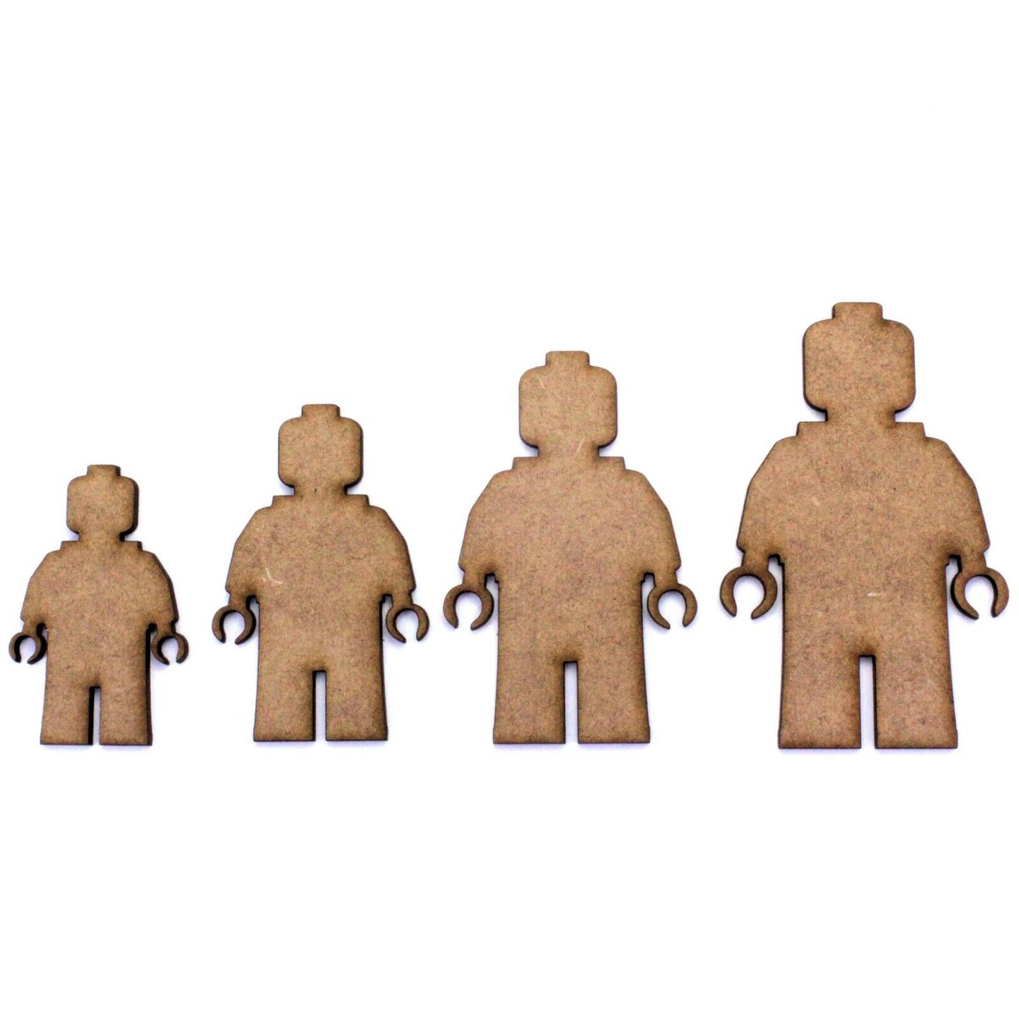 Lego Minifig Man/Woman Craft Shapes. Various Sizes 50mm - 200mm. 2mm MDF Wood