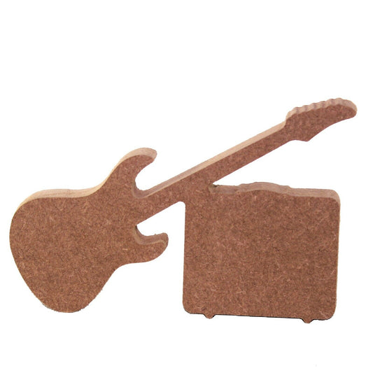 Free Standing 18mm MDF Electric Guitar and Amp Craft Shape Various Sizes.
