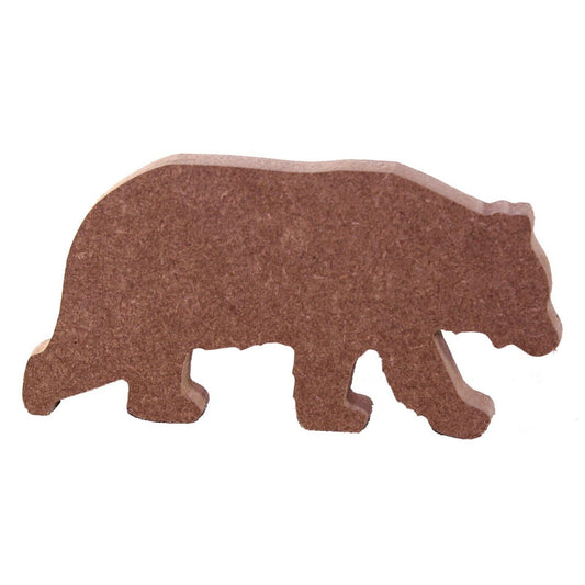 Free Standing 18mm MDF Bear Craft Shape Various Sizes. Grizzly