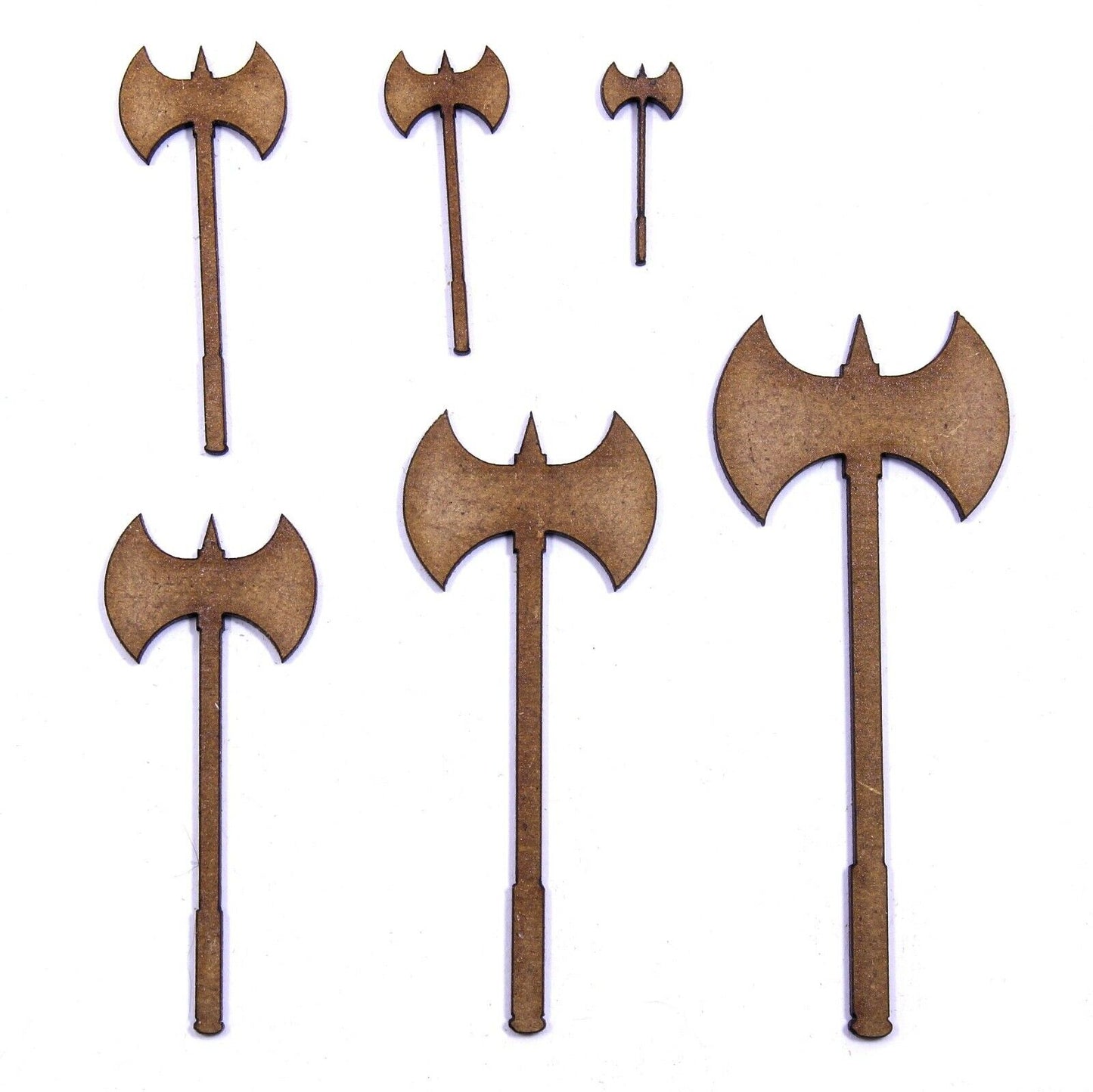 Medieval Axe Craft Shape, Various Sizes, 2mm MDF Wood. Battle, Knight, Castle