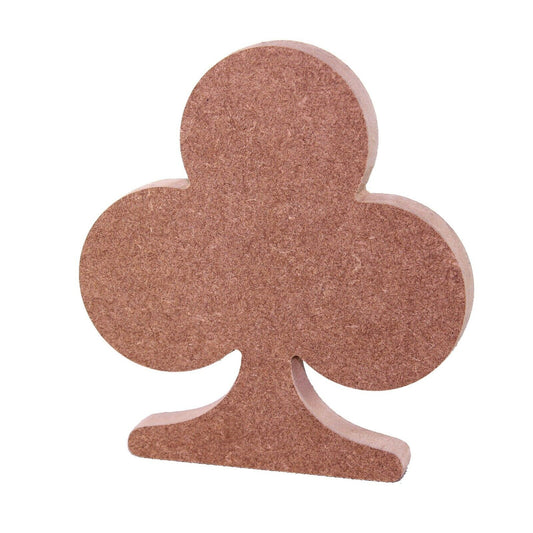 Free Standing 18mm MDF Club Symbol Craft Shape Various Sizes. Playing Card