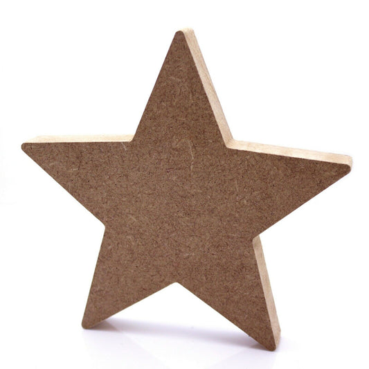 Free Standing 18mm MDF Star Craft Shape Various Sizes.
